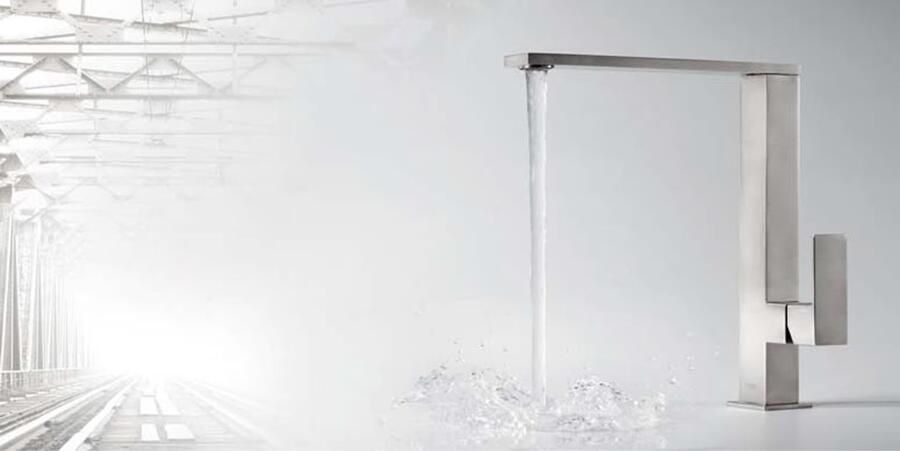 Tres Keukenkraan Cuadro | Opbouw | 360° Draaibaar | Mengkraan | 1-hendel | Vierkant | RVS look - Foto 2