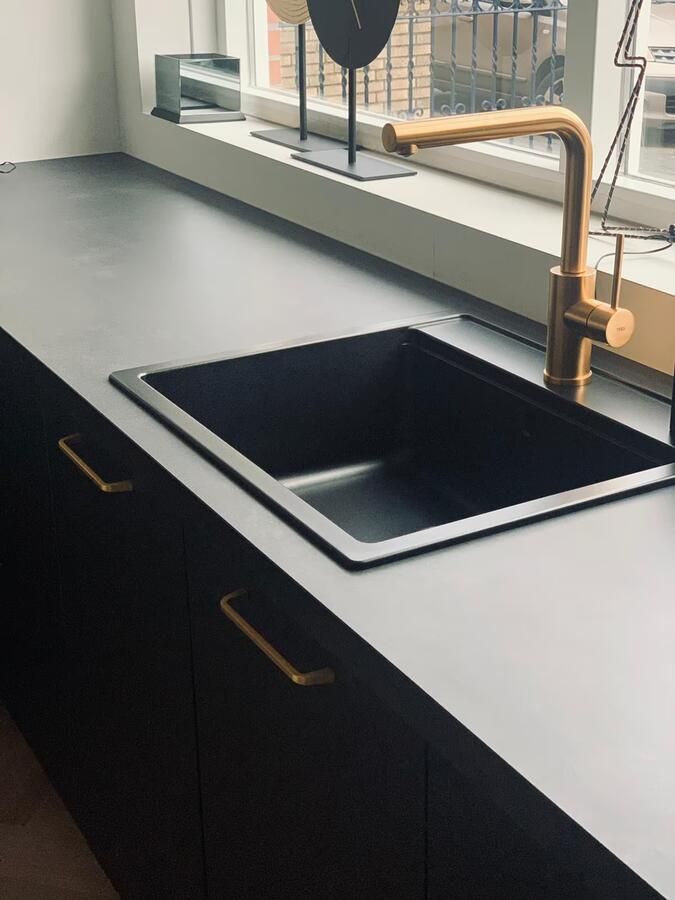 Tres Keukenkraan Top | Opbouw | 360° Draaibaar | Mengkraan | 1-hendel | Rond | 24k Goud mat - Foto 2