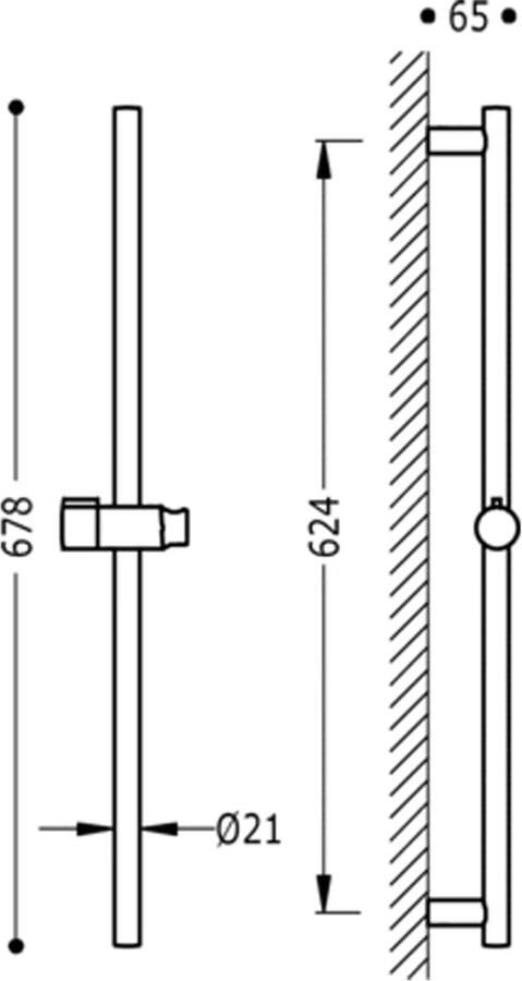Tres Glijstangset Max-Mini 03463702 Chroom - Foto 2