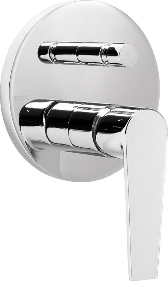 Tres Class Inbouwd met doucheset met geintegreerde mengkraan Chroom 20518002