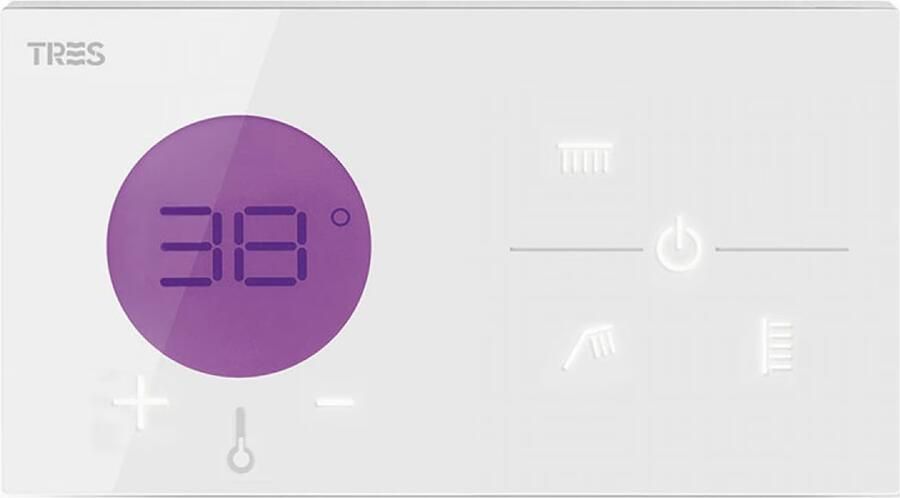Tres Regendouche set electronisch Shower Technology Classic | Inbouw | Thermostaatkraan | 3-weg | Vintage | Chroom
