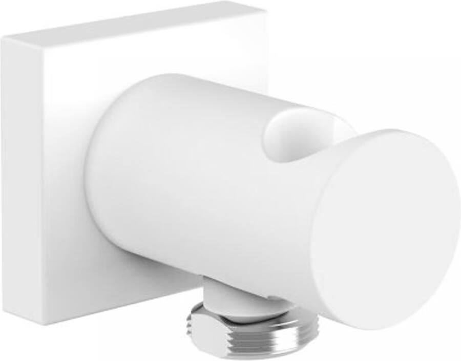 Tres Regendoucheset Inbouw Project Vierkant 30 cm Met Plafondarm en Handdoucheset met Staafhanddouche Rapid Box Mat Wit