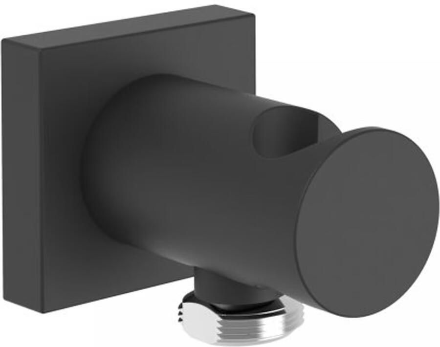 Tres Regendoucheset Inbouw Project Vierkant 30 cm Met Plafondarm en Handdoucheset met Staafhanddouche Rapid Box Mat Zwart