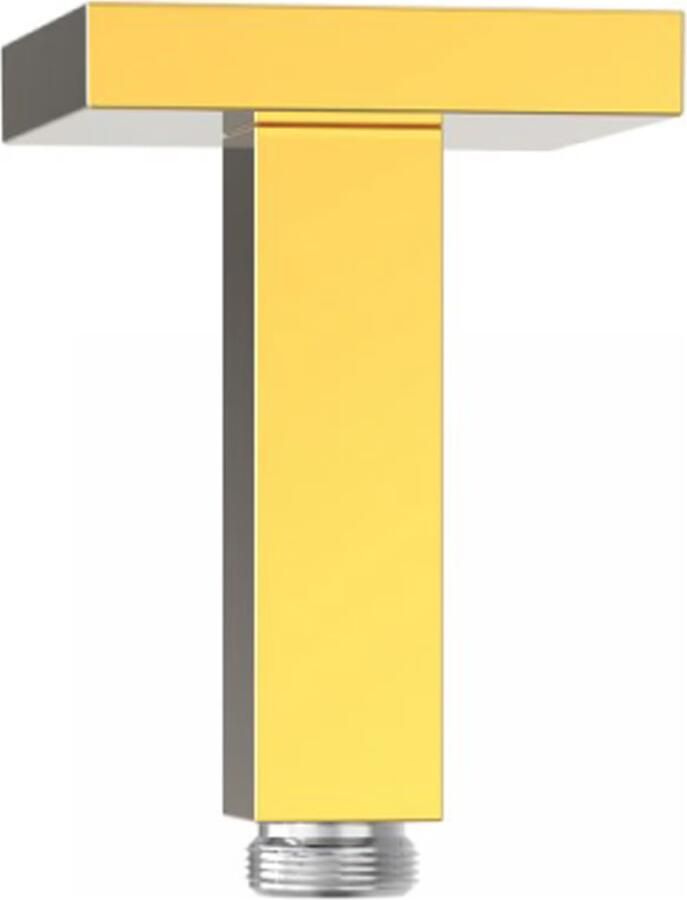 Tres Regendouche set Slim | Inbouw | Mengkraan | 2-weg | Vierkant | 24k Goud glans