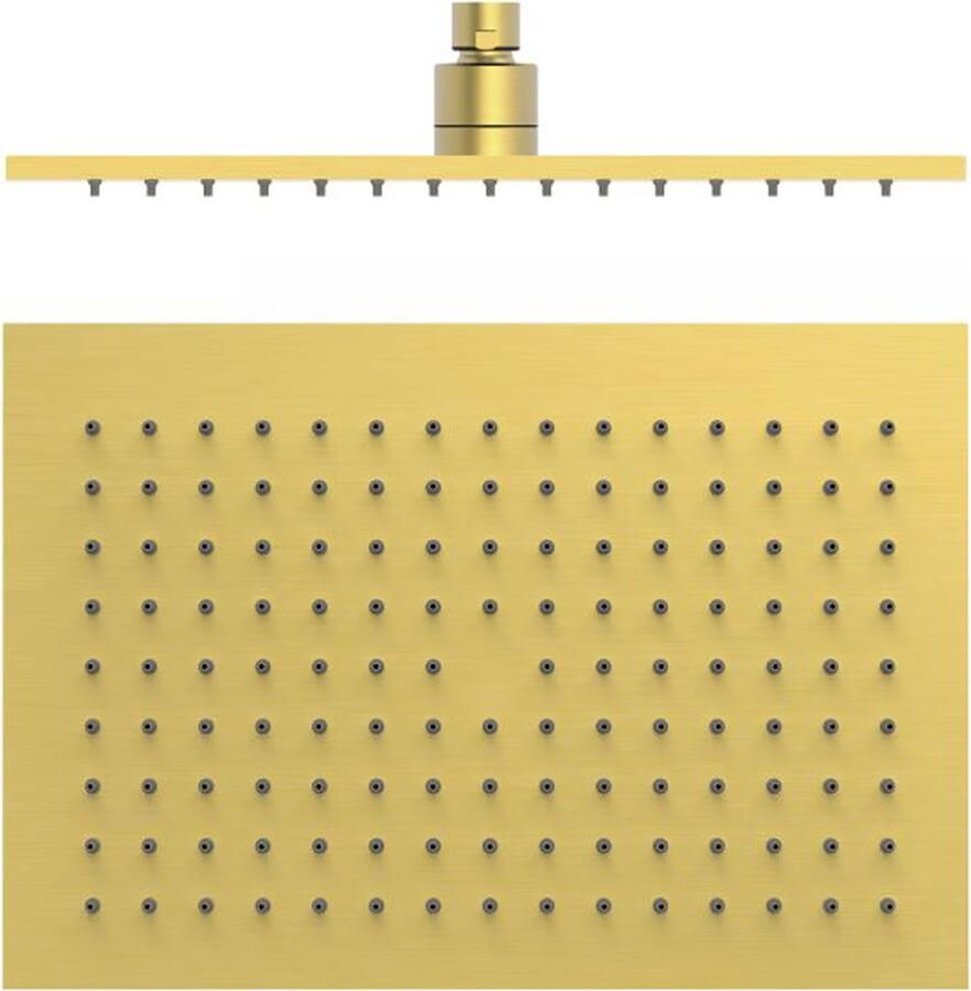 Tres Regendouche set Slim | Inbouw | Mengkraan | 2-weg | Vierkant | 24k Goud mat - Foto 3