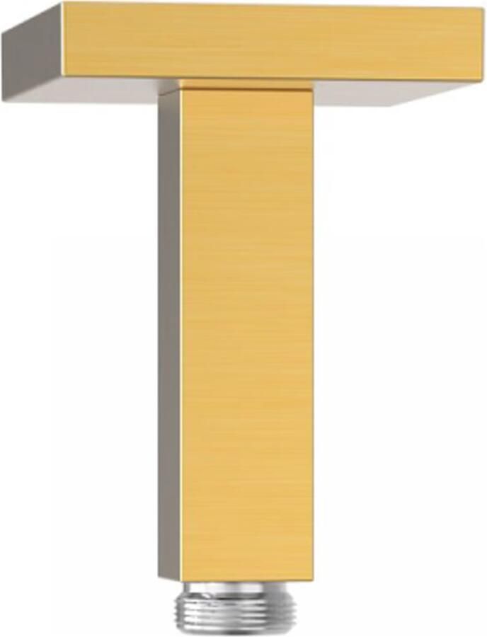 Tres Regendouche set Slim | Inbouw | Mengkraan | 2-weg | Vierkant | 24k Goud mat