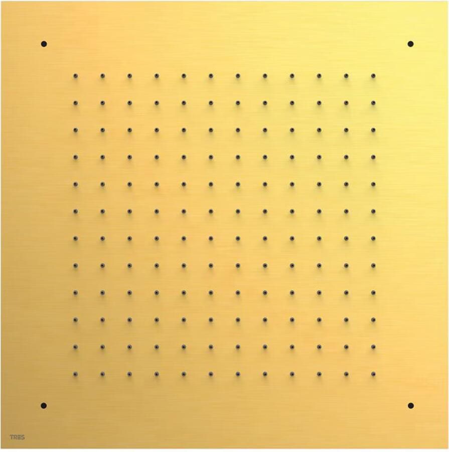 Tres Regendouche set Slim | Inbouw | Mengkraan | 2-weg | Vierkant | 24k Goud mat