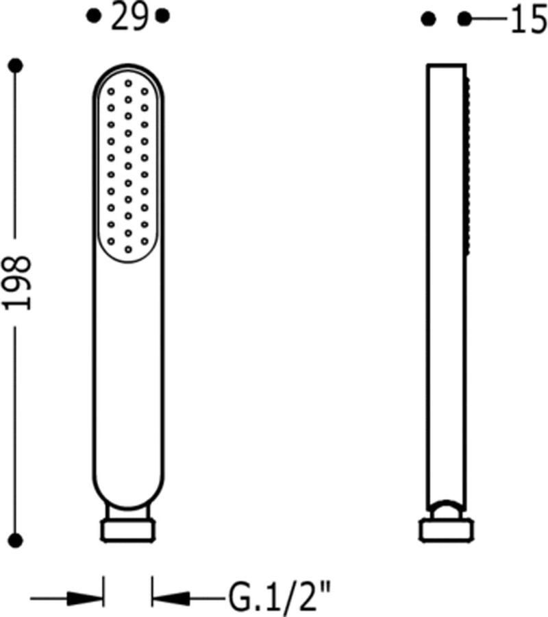 Tres Staafhanddouche Loft | 1 Stand | Rond | Chroom