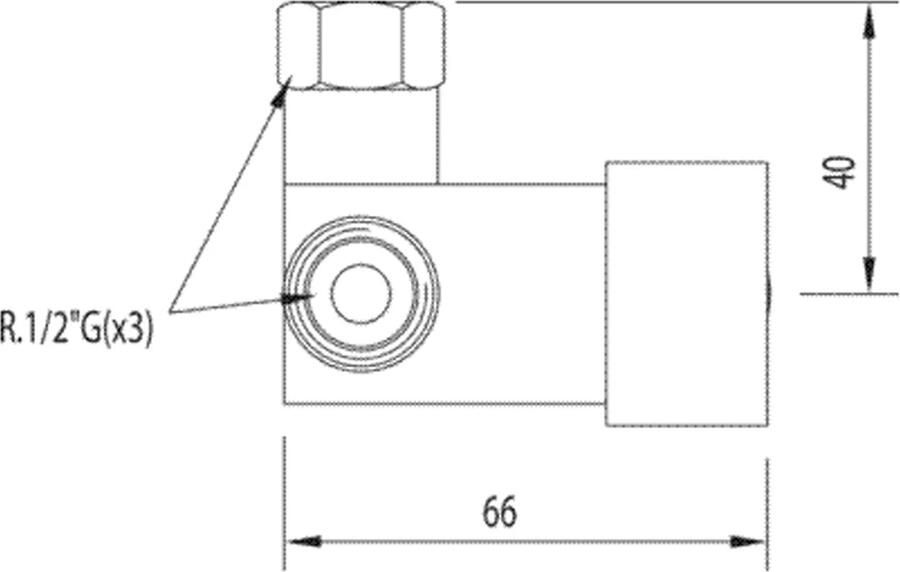 Tres voormengkraan onderdeel 1 2" bu chroom - Foto 2