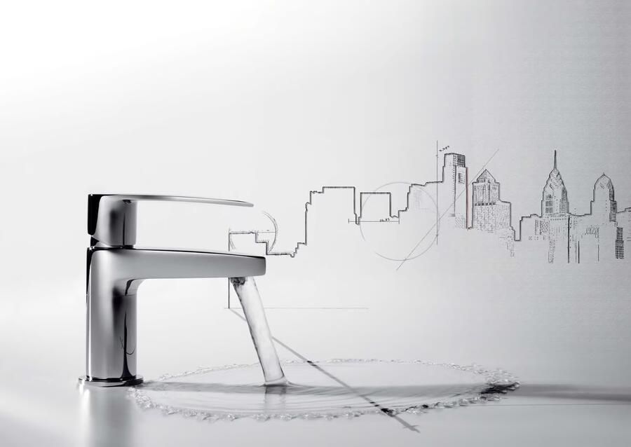 Tres Wastafelkraan Flat | Opbouw | Mengkraan | Standaard model | 1-hendel | Vierkant | Chroom - Foto 3