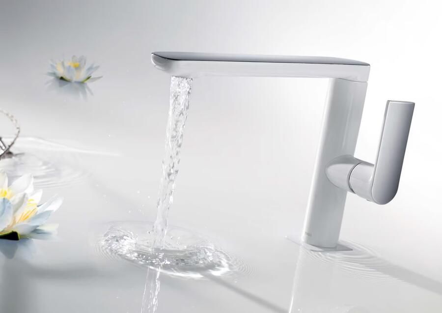 Tres Wastafelkraan Loft | Opbouw | Draaibare uitloop | Mengkraan | Standaard model | 1-hendel | Rond | Wit chroom - Foto 2