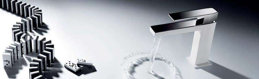 Tres Wastafelkraan Slim | Opbouw | Mengkraan | Standaard model | 1-hendel | Vierkant | RVS look - Foto 2