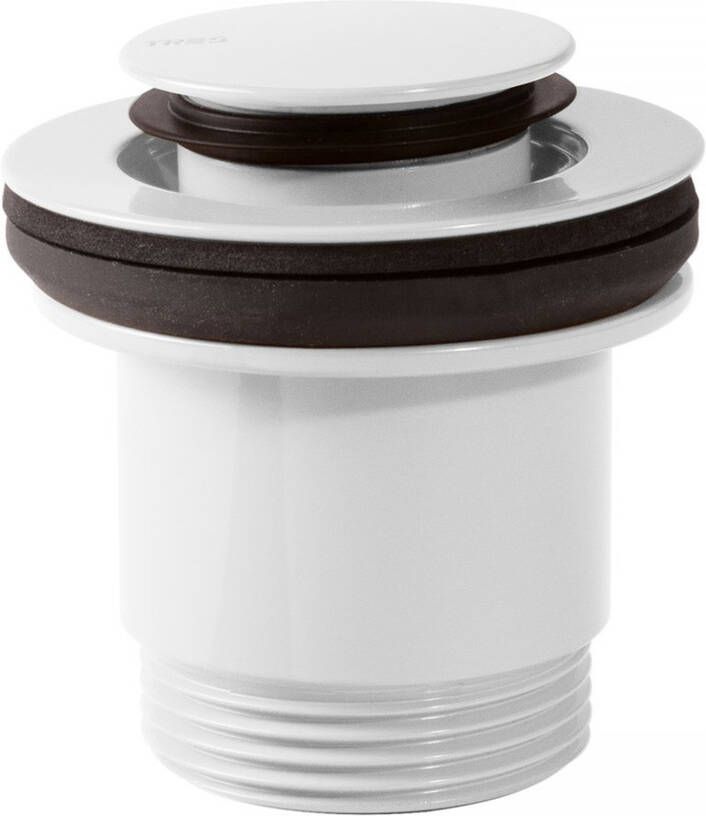 Tres Afvoerplug Valvulva | 5 4" | Click waste | Messing | Rond | Wit glans - Foto 2