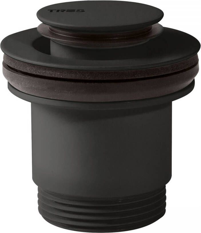 Tres Afvoerplug Valvulva | 5 4" | Click waste | Messing | Rond | Zwart mat - Foto 2