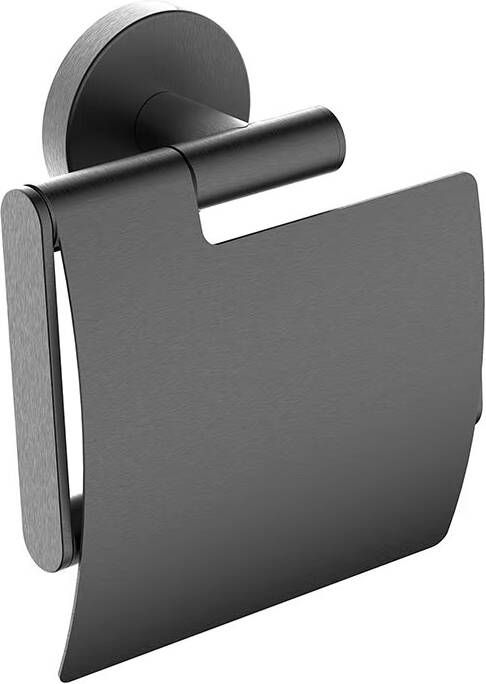 Wiesbaden Alonzo toiletrolhouder met klep gunmetal