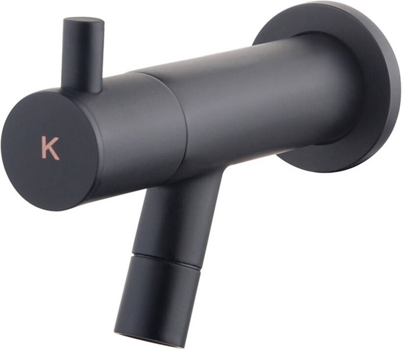 Wiesbaden Amador fonteinkraan met muurbevestiging Kiwa 1 2&apos;&apos; mat zwart 22.2722 - Foto 4