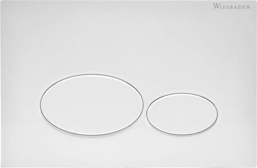 Wiesbaden Bedienpaneel X32 | Dualflush | Voor inbouwreservoir | 2 knops | Kunststof | Wit mat - Foto 3