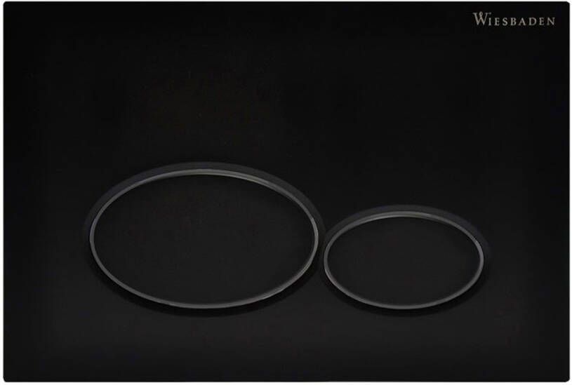 Wiesbaden Bedienpaneel X32 | Dualflush | Voor inbouwreservoir | 2 knops | Kunststof | Zwart mat - Foto 4