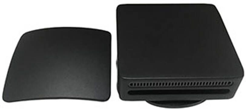 Wiesbaden Basic knop en waste voor bad overloop combinatie met vulfunctie vierkant zwart mat