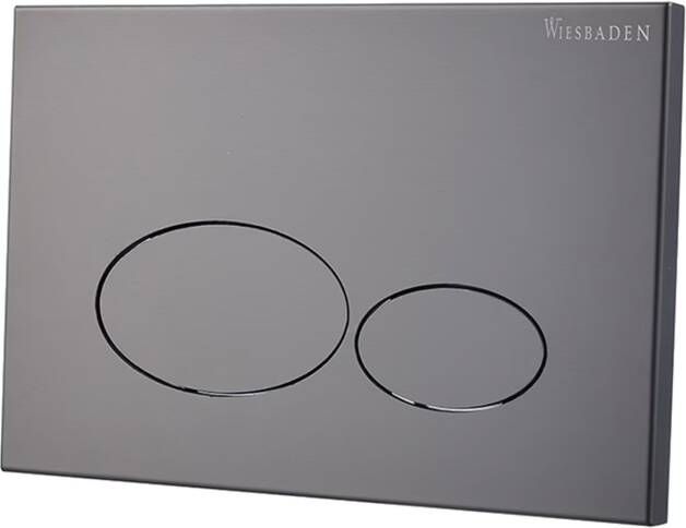 Wiesbaden Bedienpaneel X32 | Dualflush | Voor inbouwreservoir | 2 knops | RVS | Gunmetal