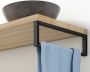 Wiesbaden Bracket ophangbeugel plankdrager vierkant 46x22 cm zwart mat - Thumbnail 1