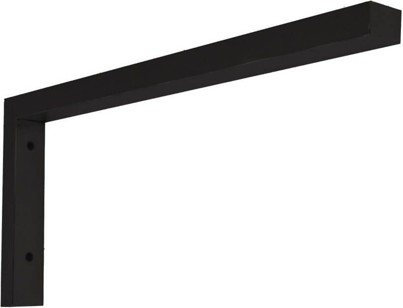 Wiesbaden Bracket ophangbeugel L-vorm plankdrager 40x14 cm zwart mat