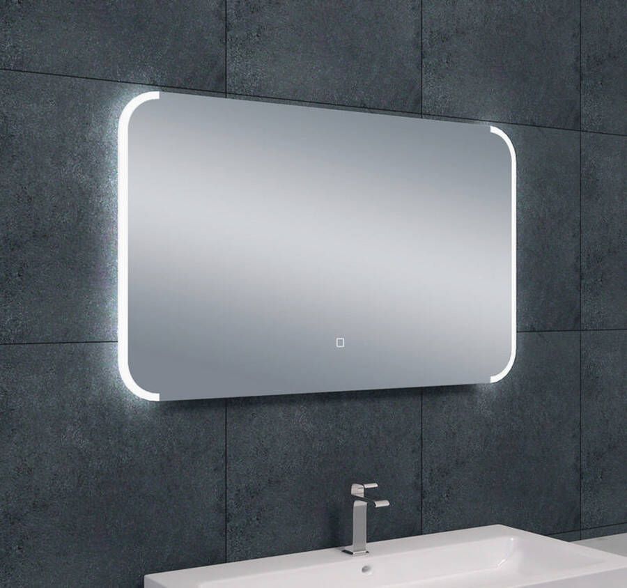 Wiesbaden Badkamerspiegel Bracket | 100x60 cm | Rechthoekig | Directe en indirecte LED verlichting | Touch button | Met verwarming - Foto 3