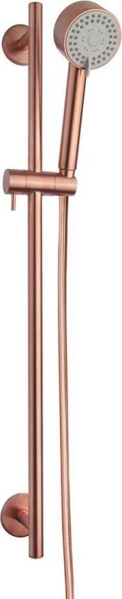 Wiesbaden Doucheset Cadans Opbouw Rond Geborsteld Koper Glijstang Handdouche - Foto 3