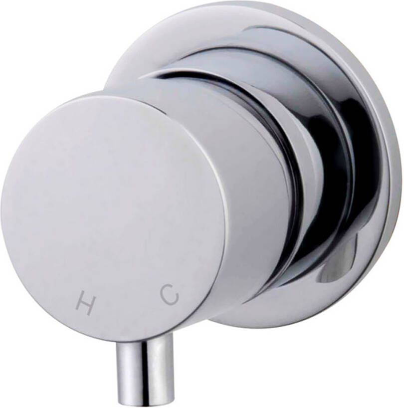 Wiesbaden Douchekraan Caral | Inbouw | Mengkraan | Incl.Inbouwdeel | 1-weg | Rond | Chroom - Foto 2