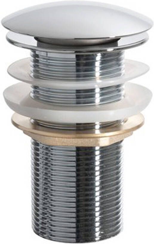 Wiesbaden Afvoerplug Caral XL | 5 4" | Click waste | Messing | Rond | Chroom