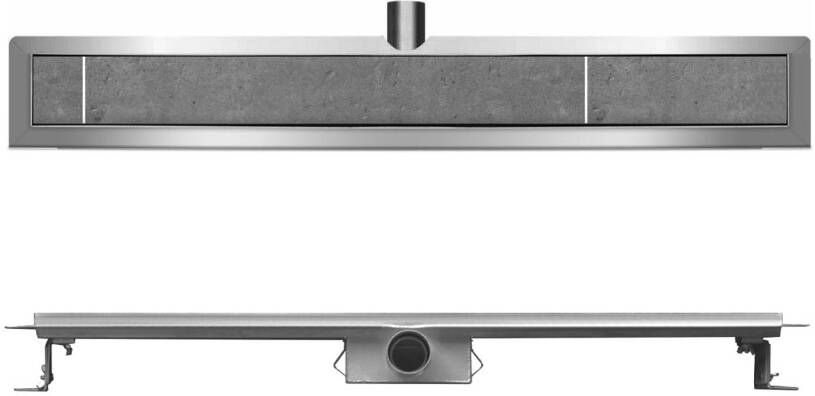 Wiesbaden RVS Douchegoot Flens met Uitneembaar Sifon 50x7cm 6 7cm diep TEGELROOSTER - Foto 2