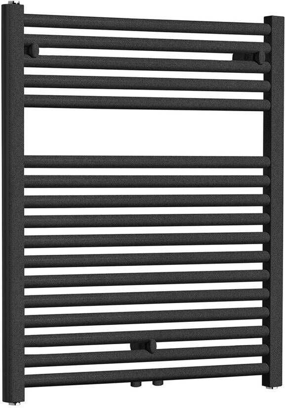 Wiesbaden Designradiator Elara 75x60cm 463 Watt Mat Antraciet Middenonderaansluiting - Foto 6