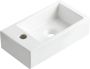 Wiesbaden Fontein los Rhea M | 40x22x11 cm | Keramiek | Wandmontage | 1 Kraangat | Rechthoek | Wit glans - Thumbnail 1