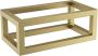 Wiesbaden Frame voor fontein Nick | Wandmontage | 39.5x15x21.5 cm | Vierkant | Geborsteld messing - Thumbnail 1