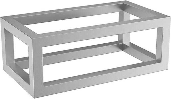 Wiesbaden Frame voor fontein Nick | Wandmontage | 39.5x15x21.5 cm | Vierkant | Rvs look