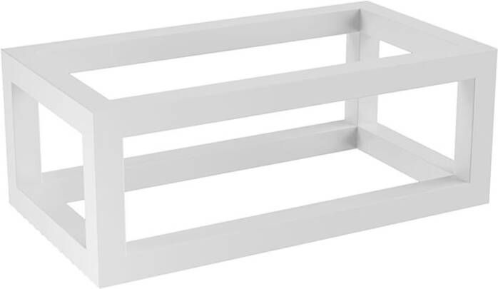 Wiesbaden Frame voor fontein Nick | Wandmontage | 39.5x15x21.5 cm | Vierkant | Wit mat