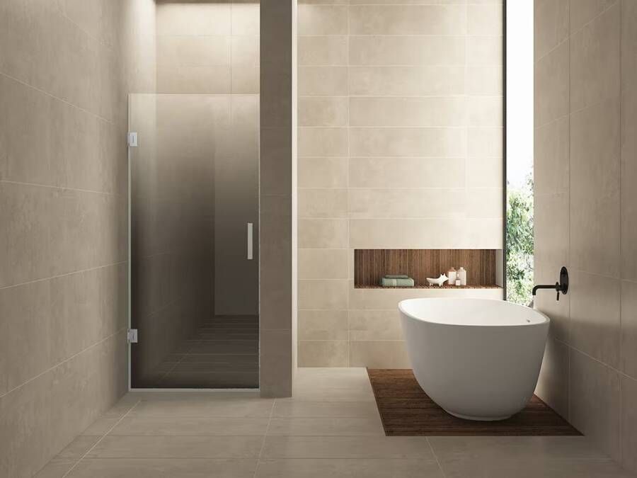Wiesbaden Glas voor nisdeur Less | 80x200x0.8 cm | Links | Spiegelrook- naar helder glas