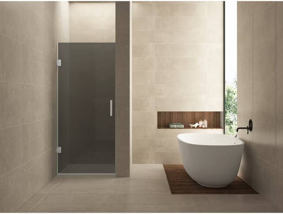 Wiesbaden Glas voor nisdeur Less | 90x200x0.8 cm | Nano-coating | Rookglas
