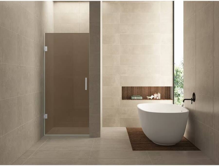 Wiesbaden Glas voor nisdeur Less | 90x200x0.8 cm | Nano-coating | Vintage brons glas