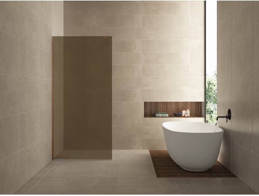 Wiesbaden Glasplaat Slim | 90x200 cm | Nano | Vintage bronsglas