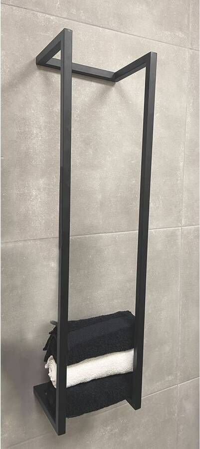 Wiesbaden Handdoek rek Loft | Wandmontage | 95 cm | Gunmetal