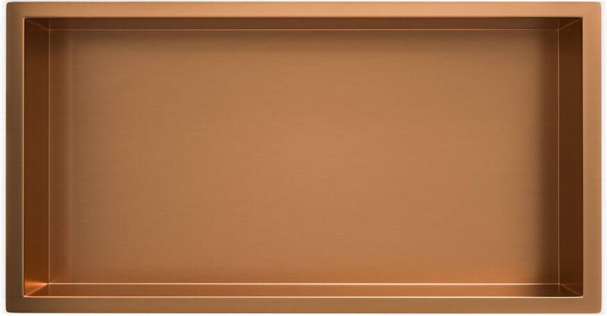 Wiesbaden Wandnis Demis | Inbouw | 30x60x7 cm | 1 vak | Geborsteld brons koper PVD