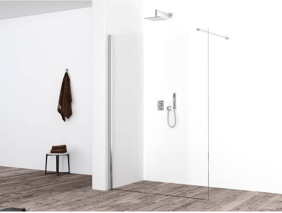 Wiesbaden Inloopdouche Eco | 120x220x0.8 cm | Helder glas | Chroom beslag