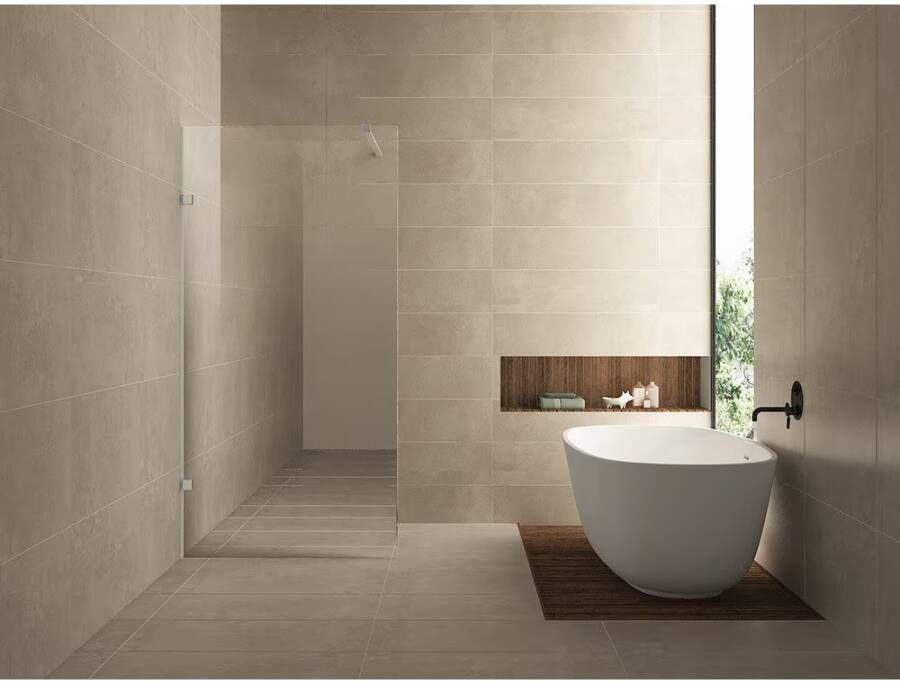 Wiesbaden Inloopdouche Less | 80x200x0.8 cm | Spiegelrook- naar helderglas | Chroom beslag
