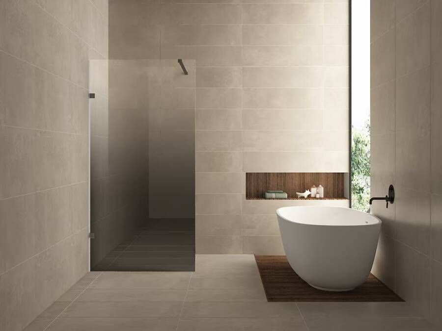 Wiesbaden Inloopdouche Less | 90x200 cm | Spiegelrook- naar helderglas | Gunmetal beslag