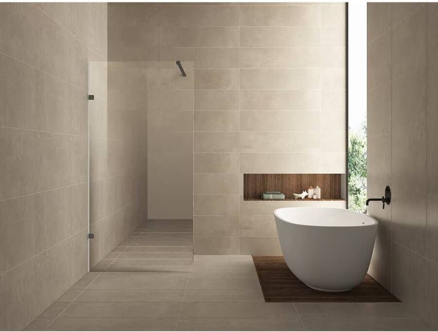 Wiesbaden Inloopdouche Less | 90x200x0.8 cm | Spiegelrook- naar helderglas | Gunmetal beslag