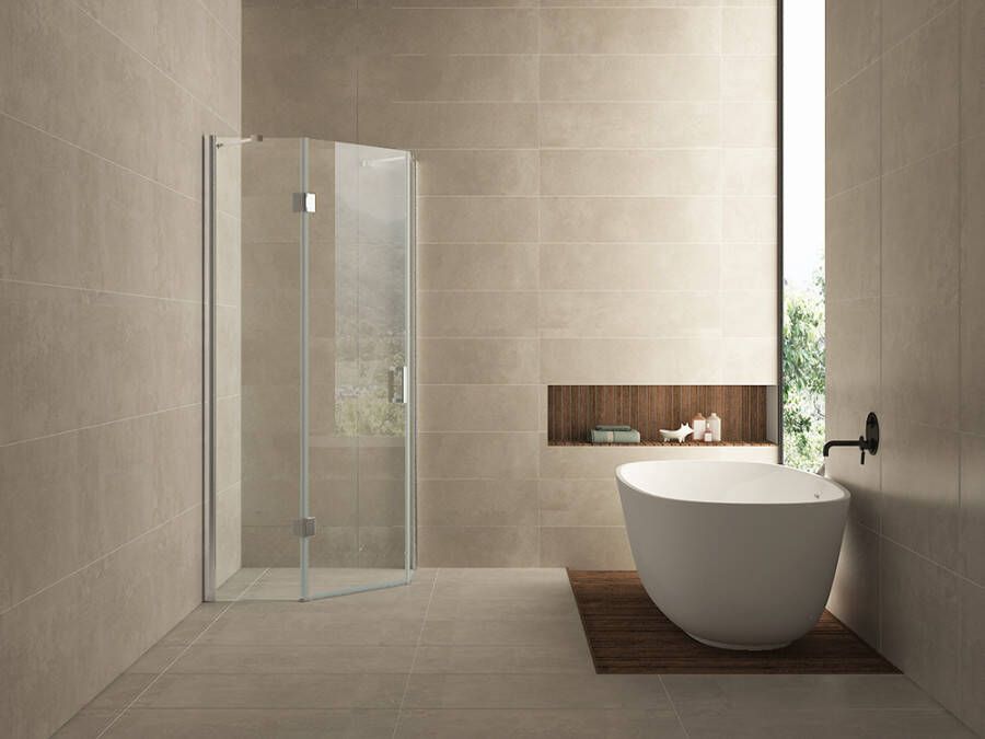 Wiesbaden Douchecabine Pentagon | 100x100x200 cm | 1 Draaideur | Chroom