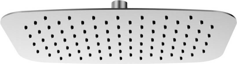 Sanifun Wiesbaden UFO ovale hoofddouche 300x200x2 geborsteld staal. - Foto 3