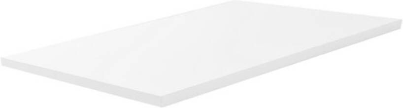 Wiesbaden Wastafelblad Vision Rechthoek 80x46x2 5cm MDF Hoogglans Wit Zonder Afvoergat
