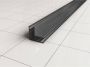 Wiesbaden Slim | hoekprofiel | 200 cm voor glaswand 8 of 10 mm | Gunmetal - Thumbnail 1